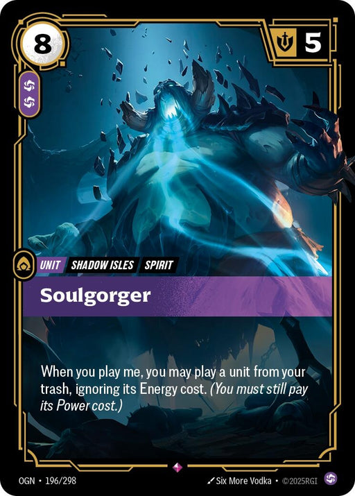 Image for Soulgorger (196/298) (Foil) [Origins] - Riftbound: League of Legends Trading Card Game