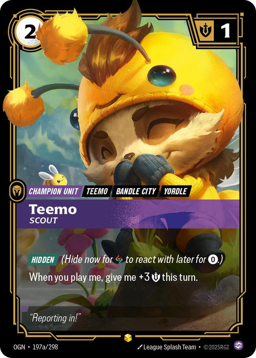 Image for Teemo - Scout (Alternate Art) (197a/298) (Foil) [Origins] - Riftbound: League of Legends Trading Card Game