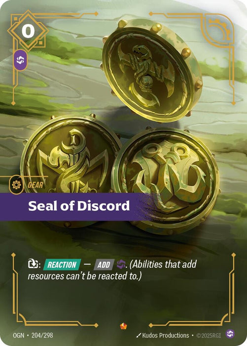 Image for Seal of Discord (204/298) (Foil) [Origins] - Riftbound: League of Legends Trading Card Game