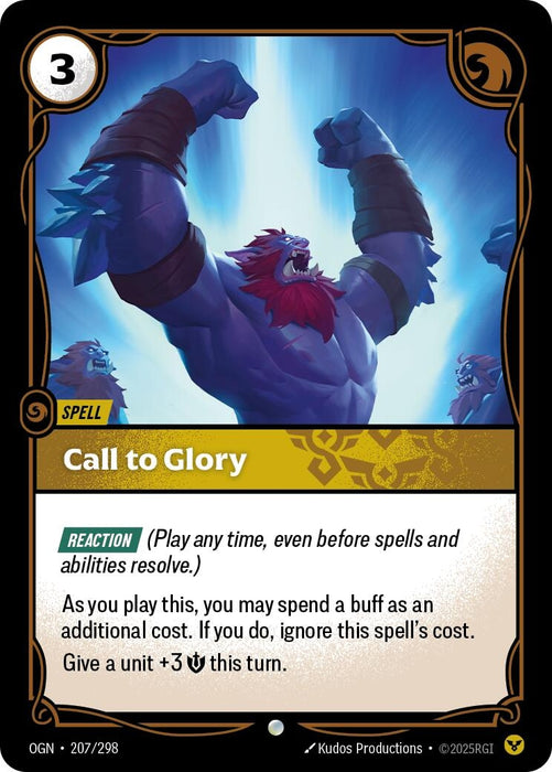 Image for Call to Glory (207/298) (Foil) [Origins] - Riftbound: League of Legends Trading Card Game