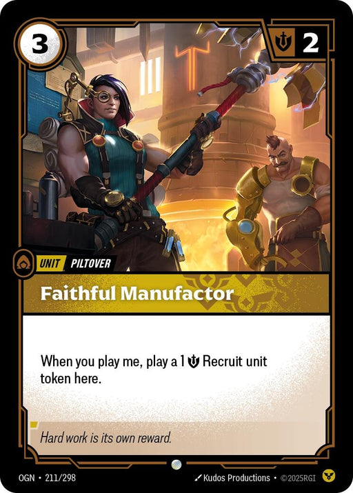 Image for Faithful Manufactor (211/298) (Foil) [Origins] - Riftbound: League of Legends Trading Card Game