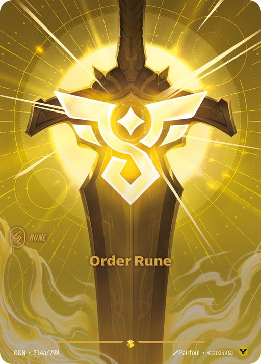 Image for Order Rune (Alternate Art) (214a/298) (Foil) [Origins] - Riftbound: League of Legends Trading Card Game