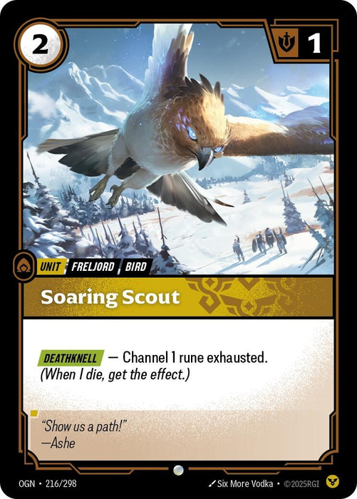 Image for Soaring Scout (216/298) (Foil) [Origins] - Riftbound: League of Legends Trading Card Game