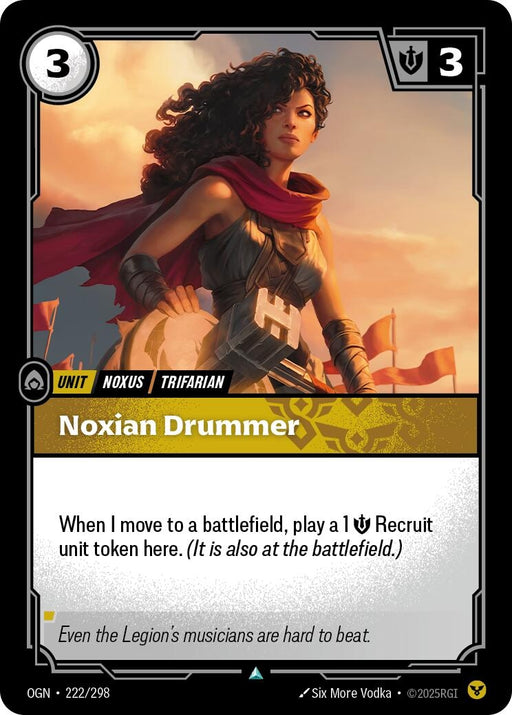 Image for Noxian Drummer (222/298) (Foil) [Origins] - Riftbound: League of Legends Trading Card Game