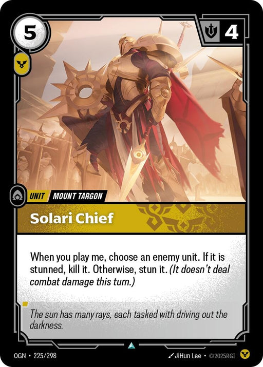 Image for Solari Chief (225/298) (Foil) [Origins] - Riftbound: League of Legends Trading Card Game