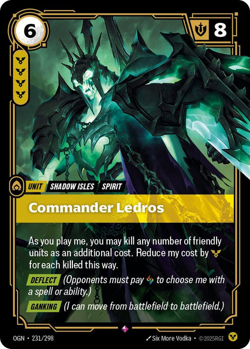Image for Commander Ledros (231/298) (Foil) [Origins] - Riftbound: League of Legends Trading Card Game