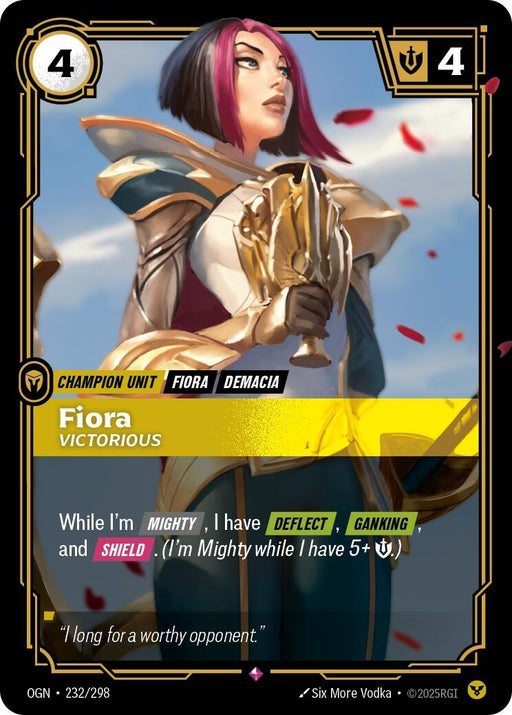 Image for Fiora - Victorious (232/298) (Foil) [Origins] - Riftbound: League of Legends Trading Card Game