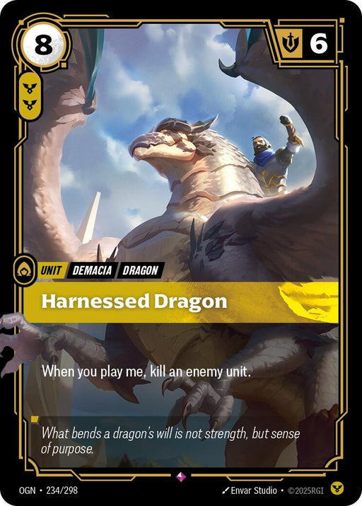 Image for Harnessed Dragon (234/298) (Foil) [Origins] - Riftbound: League of Legends Trading Card Game