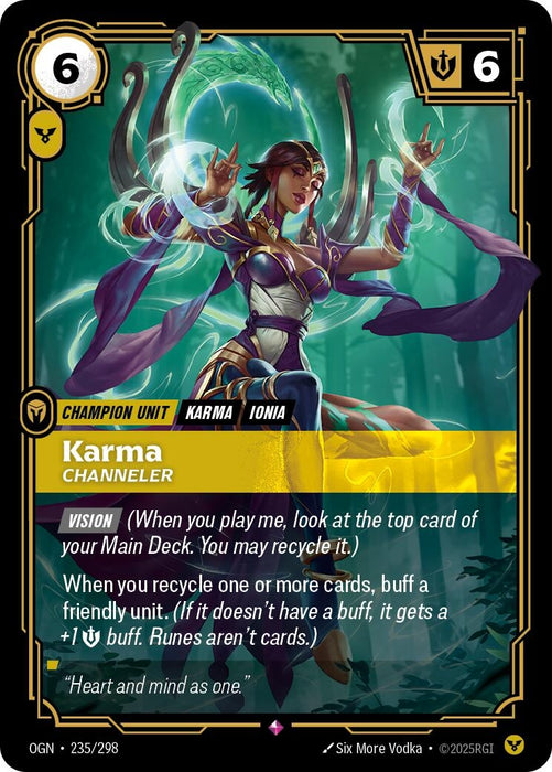 Image for Karma - Channeler (235/298) (Foil) [Origins] - Riftbound: League of Legends Trading Card Game