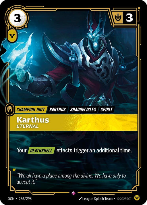 Image for Karthus - Eternal (236/298) (Foil) [Origins] - Riftbound: League of Legends Trading Card Game