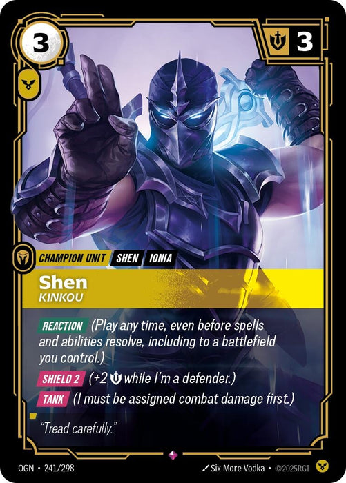 Image for Shen - Kinkou (241/298) (Foil) [Origins] - Riftbound: League of Legends Trading Card Game