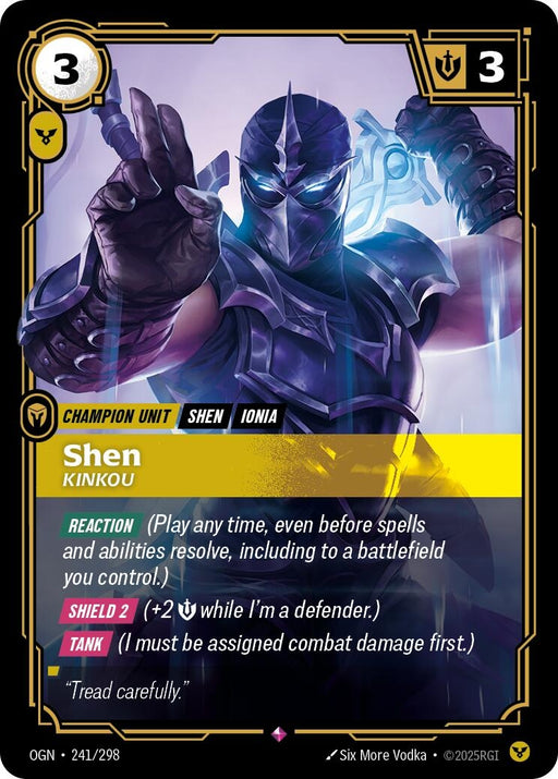 Image for Shen - Kinkou (241/298) (Foil) [Origins] - Riftbound: League of Legends Trading Card Game