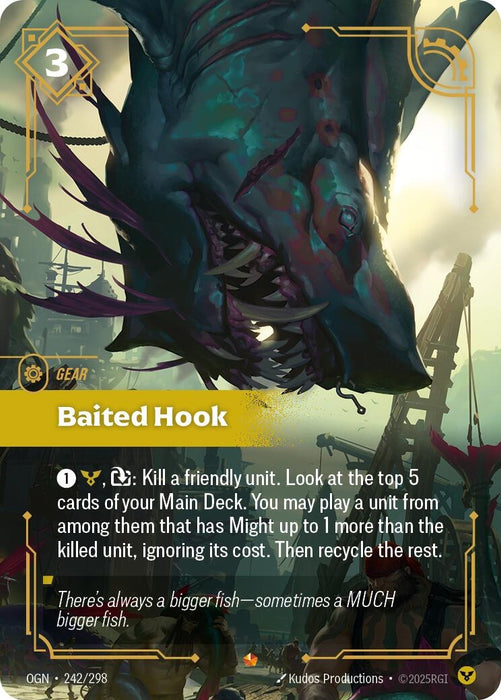 Image for Baited Hook (242/298) (Foil) [Origins] - Riftbound: League of Legends Trading Card Game