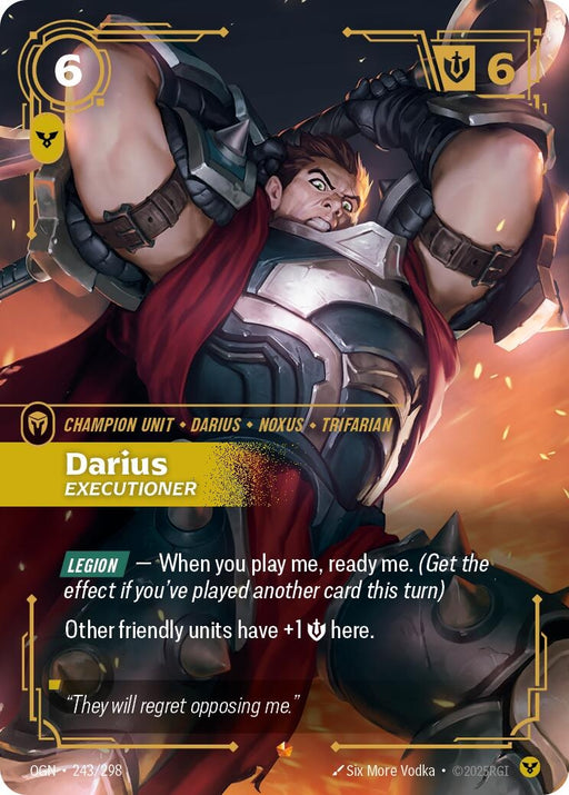 Image for Darius - Executioner (243/298) (Foil) [Origins] - Riftbound: League of Legends Trading Card Game