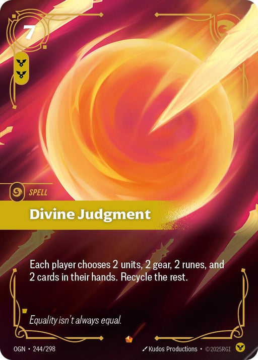 Image for Divine Judgment (244/298) (Foil) [Origins] - Riftbound: League of Legends Trading Card Game