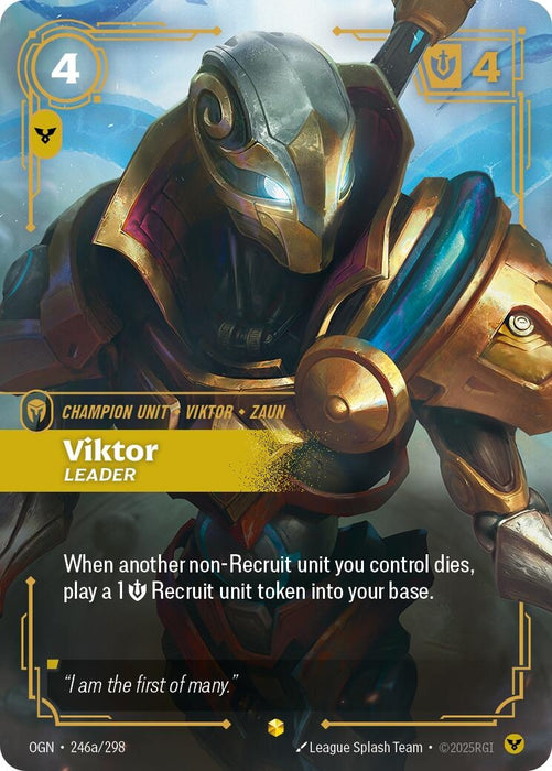Image for Viktor - Leader (Alternate Art) (246a/298) (Foil) [Origins] - Riftbound: League of Legends Trading Card Game