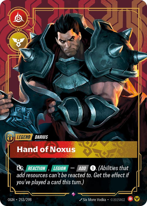 Image for Darius - Hand of Noxus (253/298) (Foil) [Origins] - Riftbound: League of Legends Trading Card Game