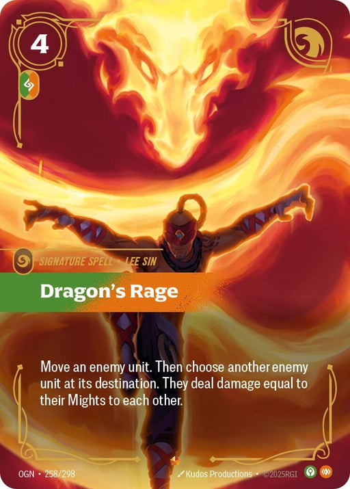 Image for Dragon's Rage (258/298) (Foil) [Origins] - Riftbound: League of Legends Trading Card Game