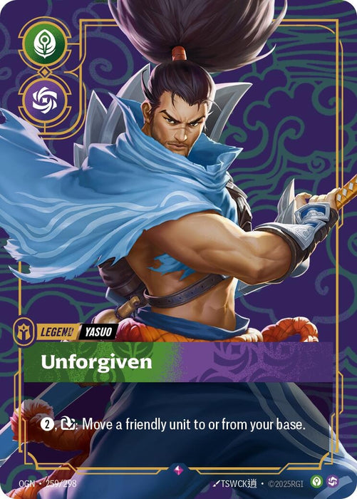 Image for Yasuo - Unforgiven (259/298) (Foil) [Origins] - Riftbound: League of Legends Trading Card Game