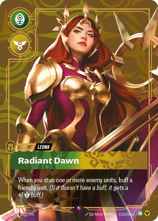 Image for Leona - Radiant Dawn (261/298) (Foil) [Origins] - Riftbound: League of Legends Trading Card Game