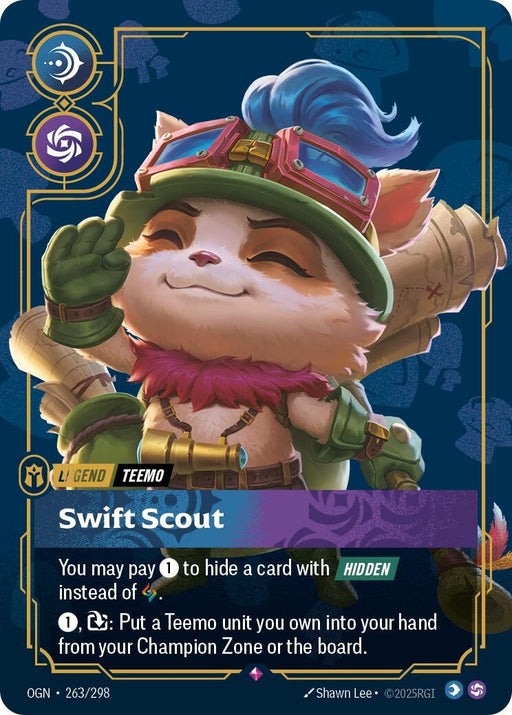 Image for Teemo - Swift Scout (263/298) (Foil) [Origins] - Riftbound: League of Legends Trading Card Game