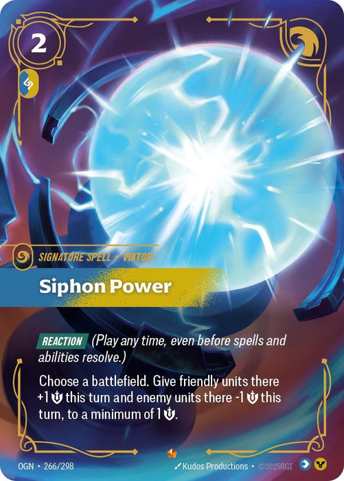 Image for Siphon Power (266/298) (Foil) [Origins] - Riftbound: League of Legends Trading Card Game