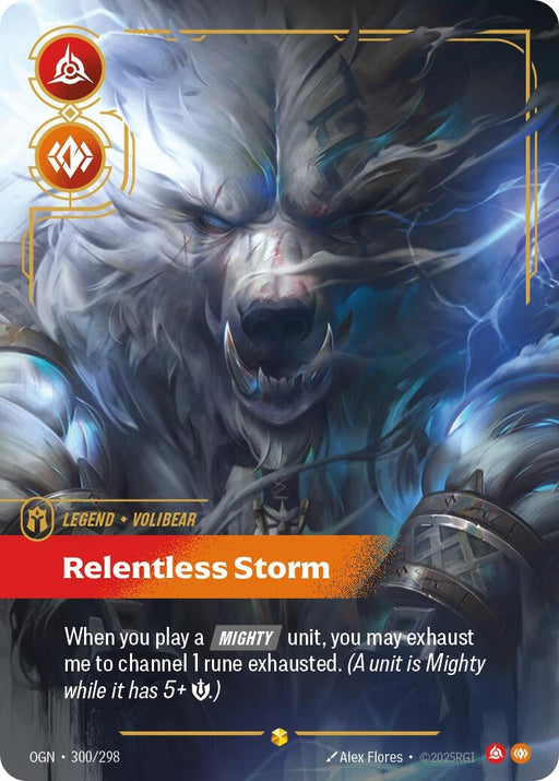 Image for Volibear - Relentless Storm (Overnumbered) (300/298) (Foil) [Origins] - Riftbound: League of Legends Trading Card Game
