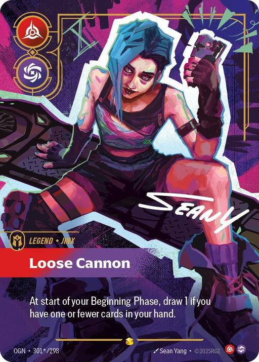 Image for Jinx - Loose Cannon (Signature) (301*/298) (Foil) [Origins] - Riftbound: League of Legends Trading Card Game