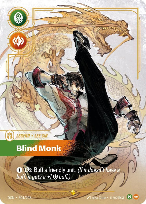 Image for Lee Sin - Blind Monk (Overnumbered) (304/298) (Foil) [Origins] - Riftbound: League of Legends Trading Card Game