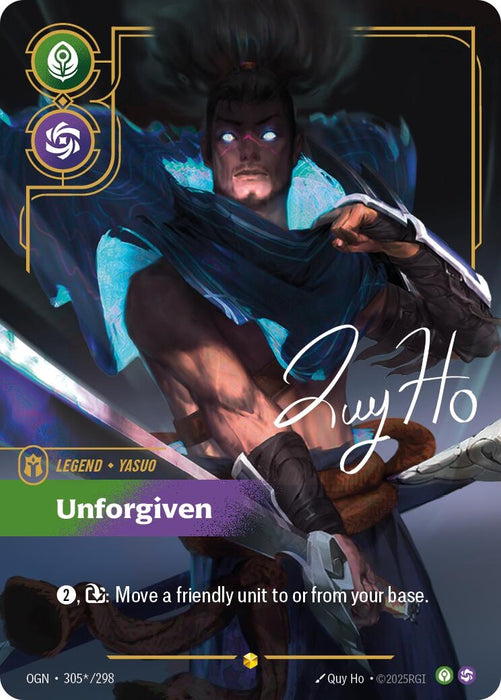 Image for Yasuo - Unforgiven (Signature) (305*/298) (Foil) [Origins] - Riftbound: League of Legends Trading Card Game