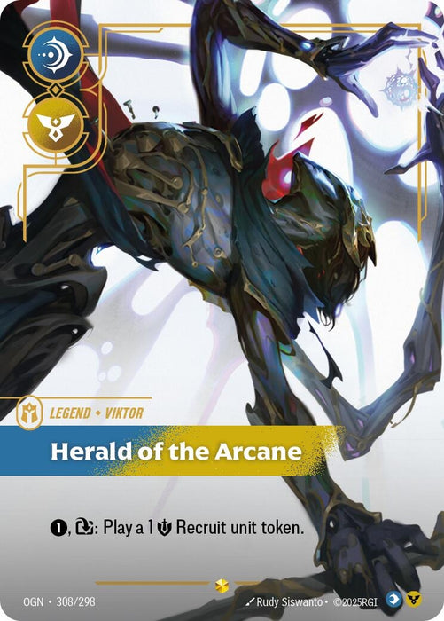 Image for Viktor - Herald of the Arcane (Overnumbered) (308/298) (Foil) [Origins] - Riftbound: League of Legends Trading Card Game
