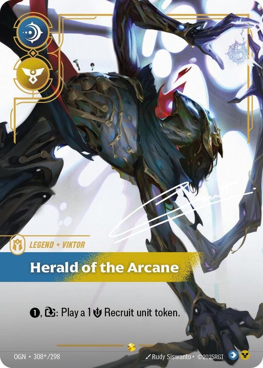 Image for Viktor - Herald of the Arcane (Signature) (308*/298) (Foil) [Origins] - Riftbound: League of Legends Trading Card Game