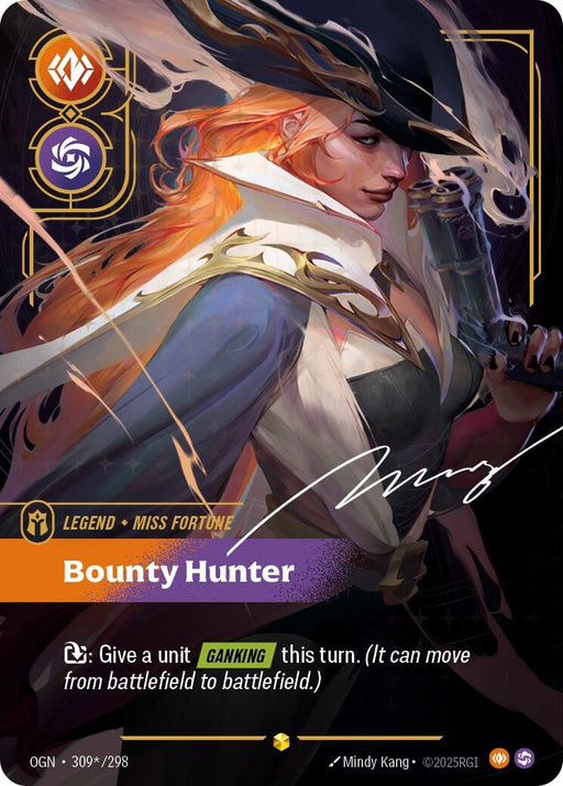 Image for Miss Fortune - Bounty Hunter (Signature) (309*/298) (Foil) [Origins] - Riftbound: League of Legends Trading Card Game