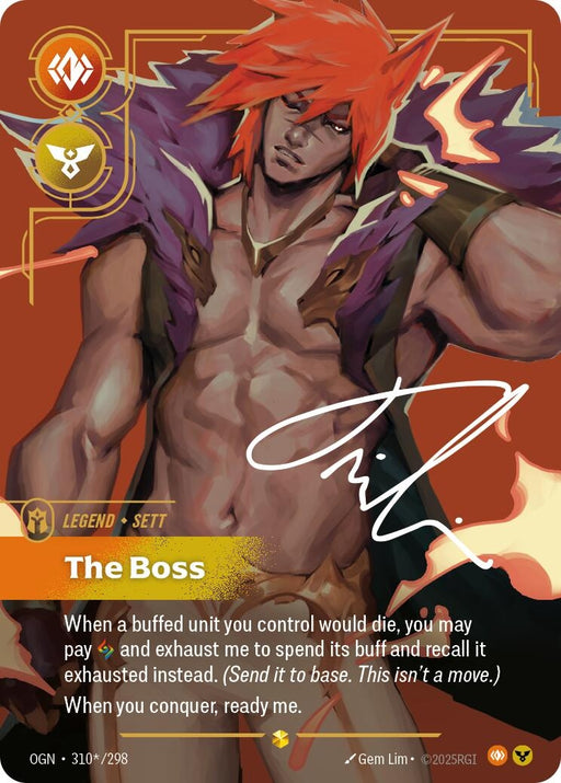 Image for Sett - The Boss (Signature) (310*/298) (Foil) [Origins] - Riftbound: League of Legends Trading Card Game
