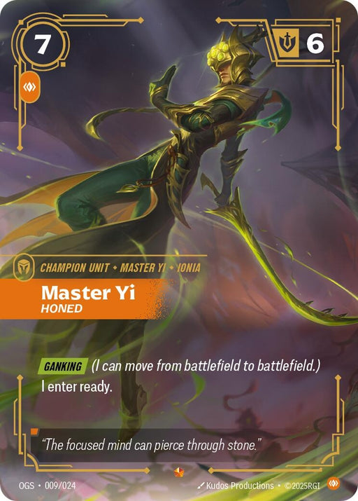 Image for Master Yi - Honed (009/024) [Origins: Proving Grounds] - Riftbound: League of Legends Trading Card Game