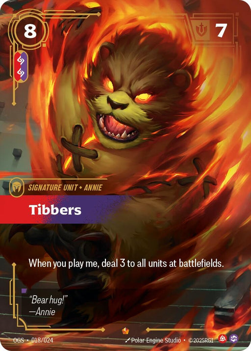 Image for Tibbers (018/024) [Origins: Proving Grounds] - Riftbound: League of Legends Trading Card Game