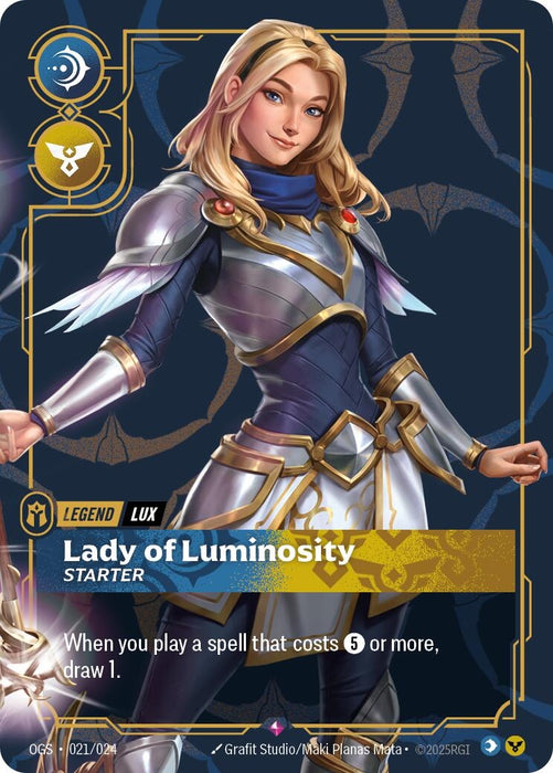 Image for Lux - Lady of Luminosity (Starter) (021/024) [Origins: Proving Grounds] - Riftbound: League of Legends Trading Card Game