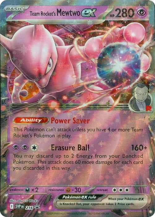 Image for Team Rocket's Mewtwo ex - 216 (216) (Holofoil) [SV: Scarlet & Violet Promo Cards] - Pokemon