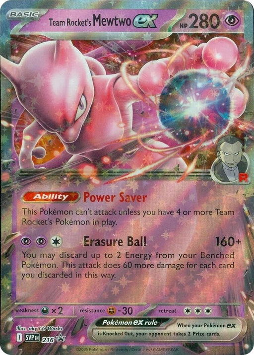 Image for Team Rocket's Mewtwo ex - 216 (216) (Holofoil) [SV: Scarlet & Violet Promo Cards] - Pokemon
