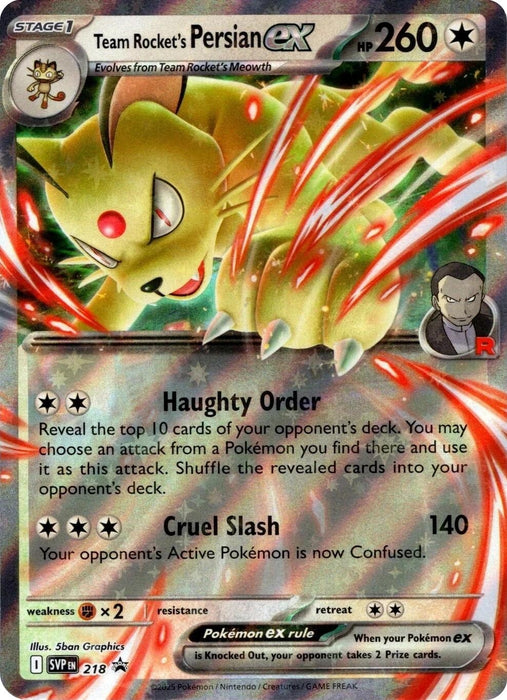 Image for Team Rocket's Persian ex - 218 (218) (Holofoil) [SV: Scarlet & Violet Promo Cards] - Pokemon