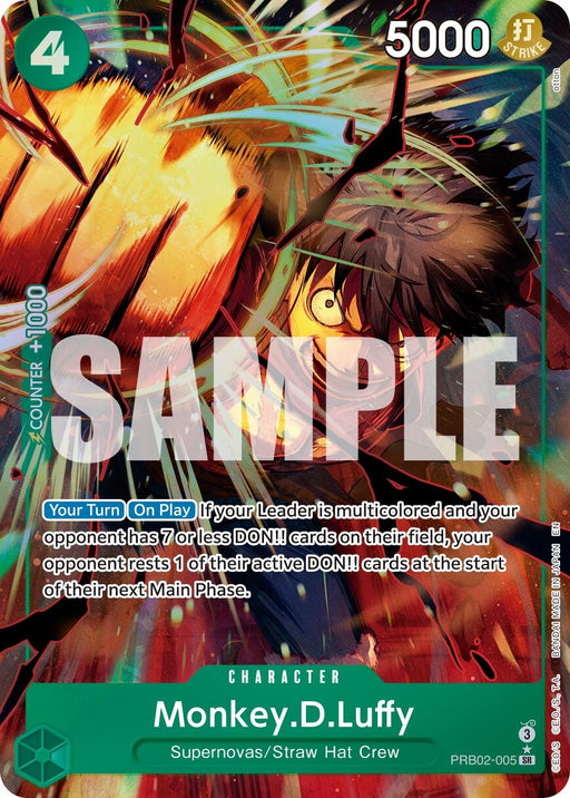Image for Monkey.D.Luffy - PRB02-005 (Alternate Art) (PRB02-005) (Foil) [Premium Booster -The Best- Vol. 2] - One Piece Card Game