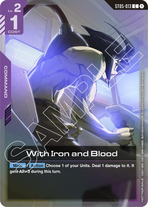 Image for With Iron and Blood (ST05 Release Event) (ST05-013) (Holofoil) [Gundam Promotional Cards] - Gundam Card Game