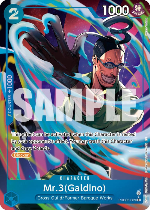 Mr.3(Galdino) - PRB02-009 (Alternate Art) (PRB02-009) (Foil) [Premium Booster -The Best- Vol. 2]