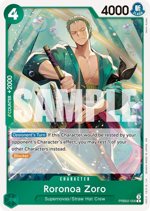 Image for Roronoa Zoro - PRB02-006 (PRB02-006) (Foil) [Premium Booster -The Best- Vol. 2] - One Piece Card Game