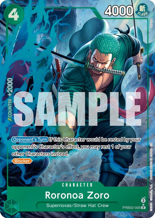 Image for Roronoa Zoro - PRB02-006 (Alternate Art) (PRB02-006) (Foil) [Premium Booster -The Best- Vol. 2] - One Piece Card Game