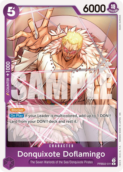 Image for Donquixote Doflamingo (PRB02-011) (Foil) [Premium Booster -The Best- Vol. 2] - One Piece Card Game