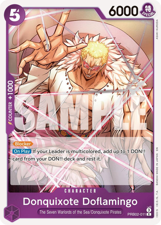 Image for Donquixote Doflamingo (PRB02-011) (Foil) [Premium Booster -The Best- Vol. 2] - One Piece Card Game
