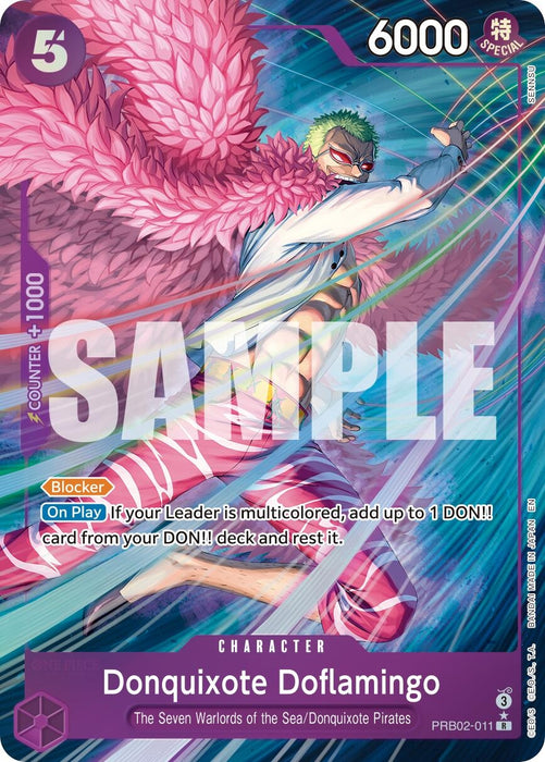 Image for Donquixote Doflamingo (Alternate Art) (PRB02-011) (Foil) [Premium Booster -The Best- Vol. 2] - One Piece Card Game