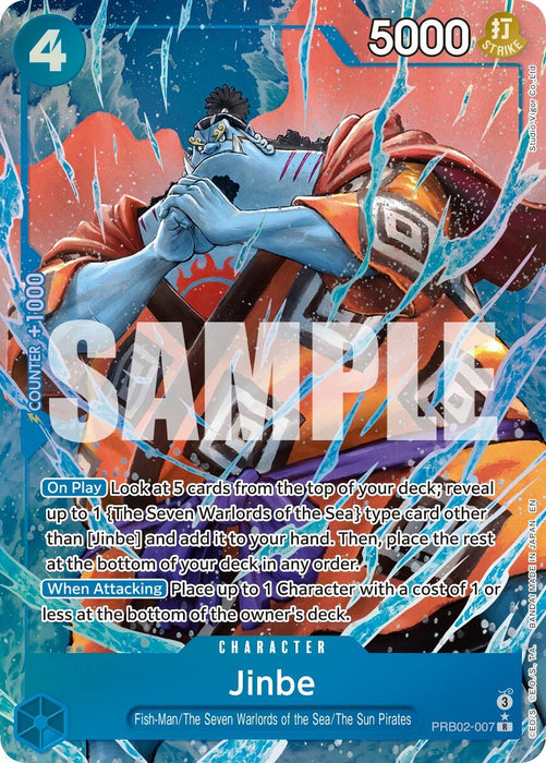 Jinbe - PRB02-007(Alternate Art) (PRB02-007) (Foil) [Premium Booster -The Best- Vol. 2]