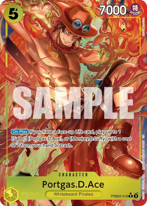 Image for Portgas.D.Ace - PRB02-018 (Alternate Art) (PRB02-018) (Foil) [Premium Booster -The Best- Vol. 2] - One Piece Card Game